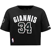 Pro Standard NBA Womens Womens NBA Milwaukee Bucks Classic Player Cotton Short Sleeve Boxy Tee