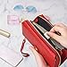 WOZEAH Women's PU Leather RFID Large Capacity Long Wallet Clutch Pures handbags Credit Card Holder Organizer Ladies Purse (red)