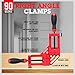 SEDY 90 Degree Right Angle Clamp/Corner Clamp, Aluminum Alloy Right Angle Clamping Tool with Adjustable Swing Jaw Great for Woodworking, Photo Frame, Drilling, Doweling, Quick and Precise - Red