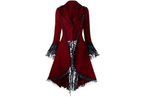 BCDlily Victorian Steampunk Tail Jacket for Women Plus Size Renaissance Dress Medieval Pirate Renaissance Goth Costume