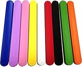 TheAwristocrat 9 Silicone Slap Bracelets - Rainbow of Colors - Soft & Safe for Kids Boys & Girls Party Favors - Durable - Customize & Reuse!