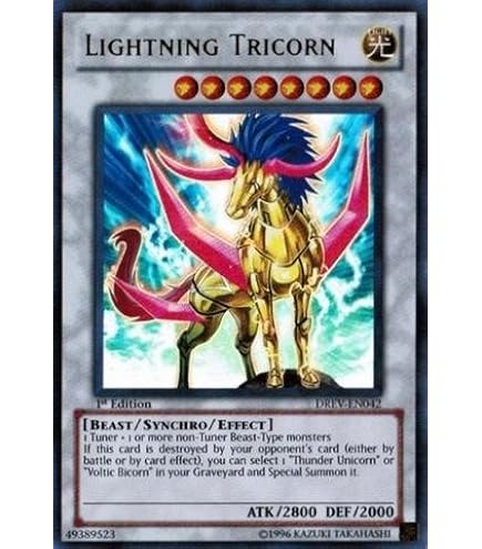 Amazon.com: Yu-Gi-Oh! - Lightning Tricorn (DREV-EN042) - Duelist