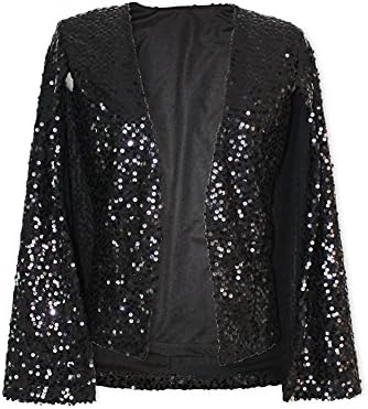 Firmeza Lady Women Casual Sequin Long Sleeve Cape Open Front Clubwear Blazer Suit Jacket Top