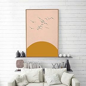 Framed Nordic Abstract Home Artwork for Living Room Bedroom