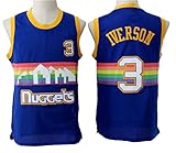Men's Adult #3 Allen Iverson Nuggets Mesh Jersey Blue