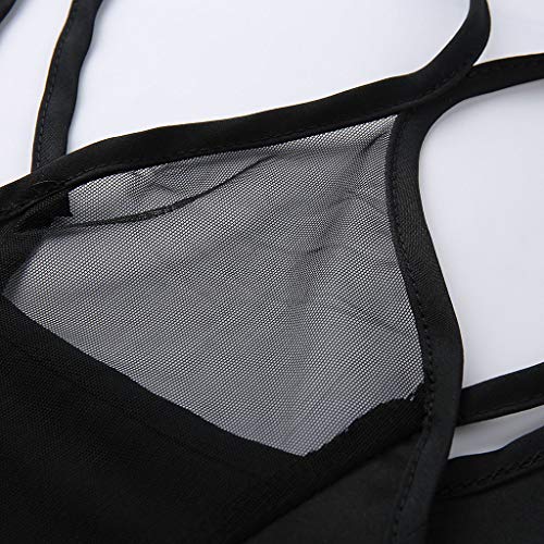 image for Ximandi Women's Sling Sleeveless Yoga Workout Mesh Shirts Activewear C