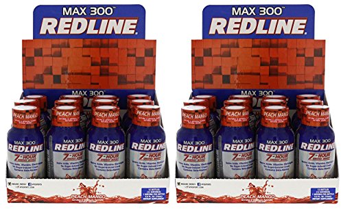 VPX Redline Max 300 7-Hour Energy, Peach Mango, Packed w/Amino Acids, Electrolytes and Vitamins 24/2.5oz VPX Redline Max 300 7-Hour Energy, Peach Mango, Packed w/Amino Acids, Electrolytes and Vitamins 24/2.5oz