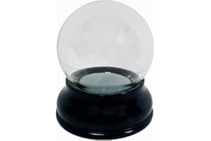 Clear DIY Empty Snow Globe kit Glass Water Globe Jar with Resin Base (65MM)