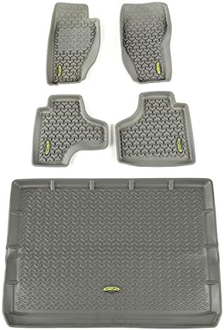 Outland 391498828 Grey Front, Rear and Cargo Floor Liner Kit For Select Jeep Liberty Models