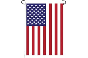 URSKYTOUS American Garden Flag Small American Flag Double Sided 12×18 Inch Weatherproof Patriotic USA Garden Flags Outside Thick Burlap Stars and Stripes Flags for Outdoor Yard Patio Lawn Decor