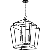 Quorum 8807-5-69 Transitional Five Light Entry Pendant from Monument Collection in Bronze/Dark Finish,