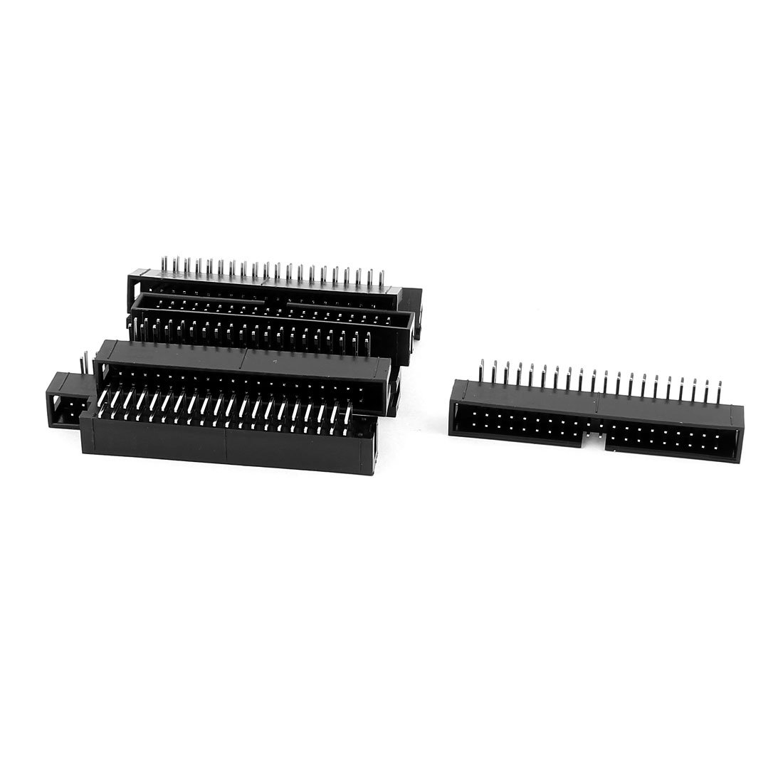 sourcing map 9Pcs 2x20 Pin Box Header Connector IDC Male Sockets Right Angle 2.54mm