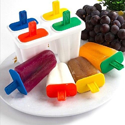 Plastic Ice Cream Popsicle Mold Set Wonderful Treat Out Of Your Favorite Juice, Flavored Syrup, Smoothie, Or Other Beverage For A Healthy