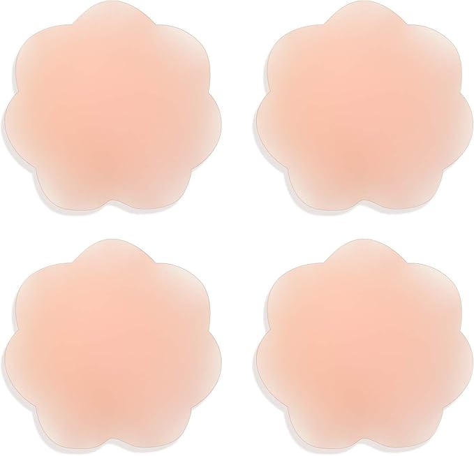 Womens Silicone Breast Petals, Breast Bra Reusable 2 Pairs Invisible