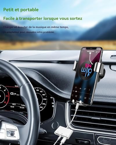 Adaptateur USB C Écouteur Jack Casque 3.5mm pour iPhone 16 15 Chargeur Compatible avec Samsung AUX Audio Câble Splitter Type C Prise Connecteur pour Apple pour iPad Téléphone Voiture Accessories