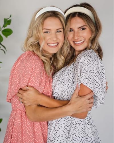 Huachi Headbands for Women Non Slip Trendy Headbands for Women’s Hair 1 inch Wide Cute Headband for Girls, Fall Head Bands Elastic Hair Bands for Womens Fashion Accessories for Women 4PCS