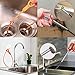 Sugelary Drain Clog Remover Hair Snare Drain Cleaner Drain Hair Remove Tool Metal Overflow Cleaning Brush Drain Relief Cleaner for Sink Kitchen and Bathroom