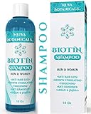 Nuva Botanicals Biotin Shampoo For Hair Growth - Natural Thickening Treatment For Hair Loss and Thinning - Stimulate Thicker Regrowth - Sulfate Free & Paraben Free - For Women and Men