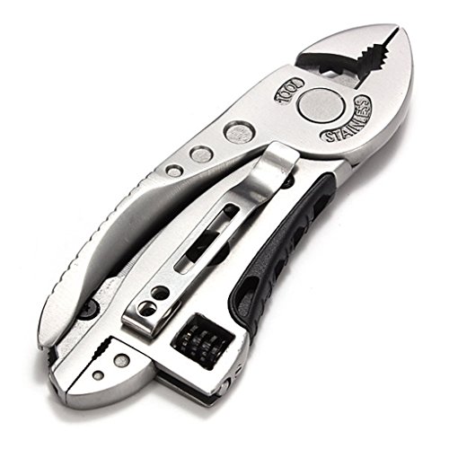 Click Here to See More Images Adjustable Wrench Jaw Screwdriver Pliers Knife Multi Tool Set Piranha Multi-tool Stainless Steel Hardness 54-56HRC daily life