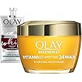 Olay Regenerist Vitamin C MAX + Peptide 24 Brightening Face Moisturizer for Brighter Skin, Lightweight anti aging cream for dark spots 1.7oz, Includes Whip Travel Size for Dry Skin