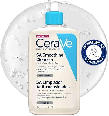 , Cerave SA Limpiador Antirrugosidades, Gel exfoliante, 473 ml