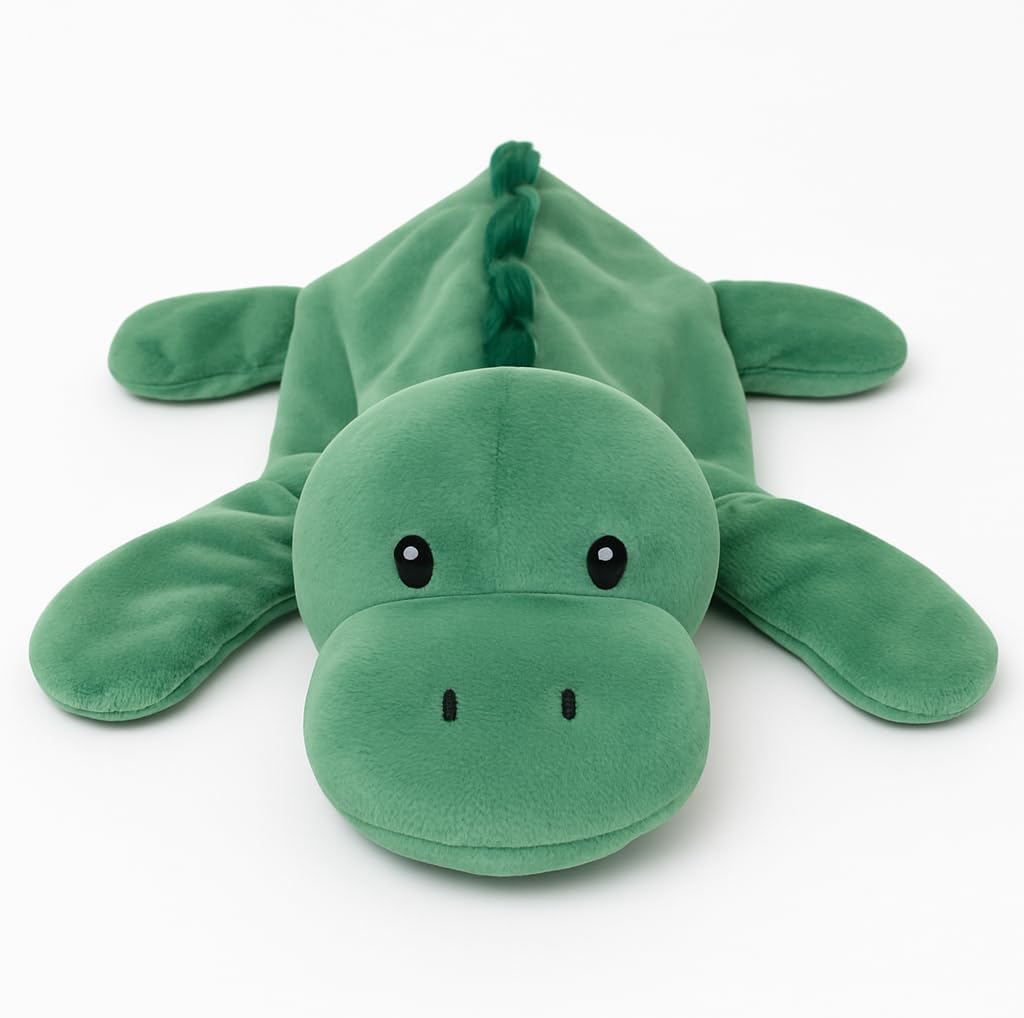 Neuro Wiz Soft Weighted Sensory Plush Animal (2.3kg / 5lb) With Removable Washable Cover & Carry Bag - Calming Cuddly Companion for Everyday Comfort and Relaxation (Dinosaur)