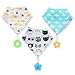 Baby/Toddler Bandana Teething Bibs 3-pack ,Made with 100% Organic Cotton, Super Absorbent and Soft (Unisex)