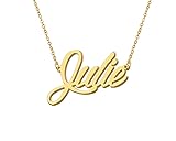 Aoloshow 18k Gold Plated Julie Name Necklaces