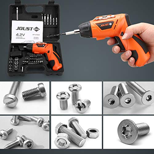 Samoii Cordless Screwdriver, Electric Screwdriver, 4.2V 500mAh Li-ion with Battery Indicator, 45PC Free Accessories, USB Rechargeable, Lightweight and Easy for Small Home Projects【USA】 - Thumbnail 2