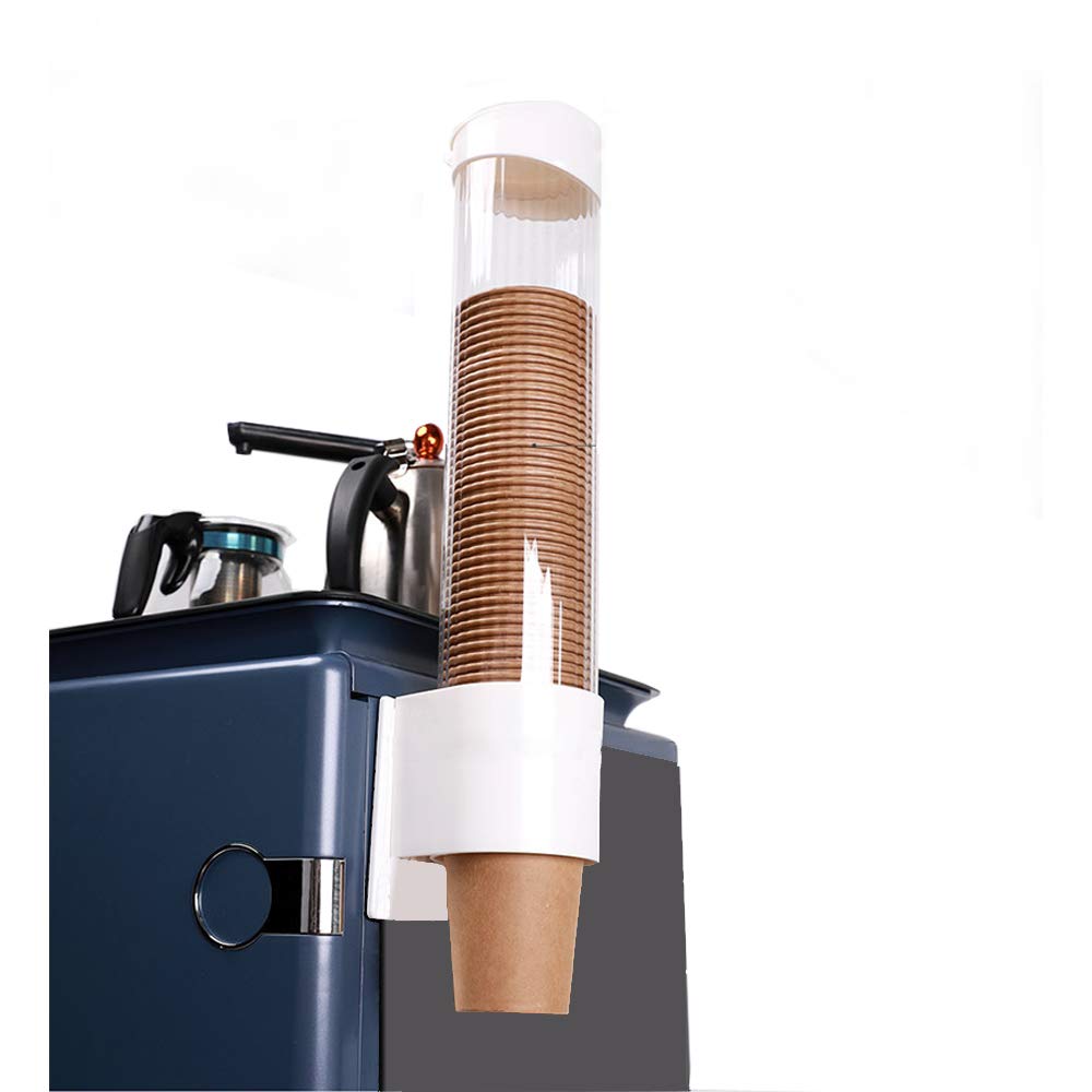 HKeeper Disposable Cup Holder Wall Mounted Water Cooler Cup Dispenser,Paper or Plastic Cups Organizer(L,with magnet)