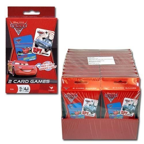Disney Cars Set of 2 Card Games - Red Light Green Light and Spy