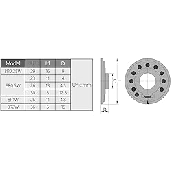 Fielect 5Pcs DIY Magnetic Speaker 0.25W 8 Ohm 29mm