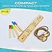 RYG Wooden Ring Toss Game Set, Durable Wood Base, 5 Wood Pegs, 5 Rope Rings, Portable Indoor and Outdoor Family Quoits Games, for Kids & Adults