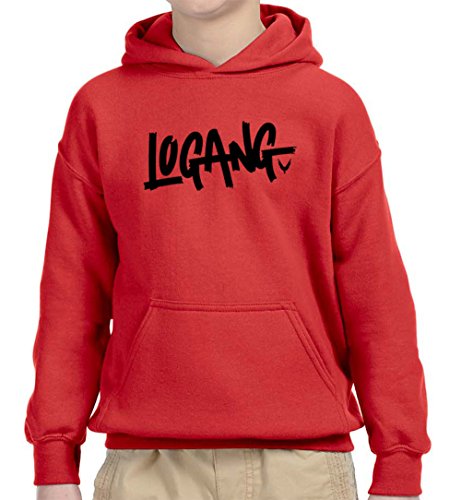 New Way 758 - Youth Hoodie Logang Logan Paul Maverick Savage Unisex Pullover Sweatshirt Large Red