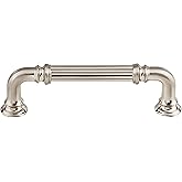 Top Knobs TK322BSN Chareau Collection 3-3/4" Reeded Pull, Brushed Satin Nickel