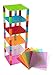 Strictly Briks Toy Building Block - Classic Stackable Baseplates 6x6 Inch Brik Tower for Baby,Kid, 6 Baseplates & 50 Stackers - Clear Colors, 56 Pc