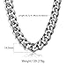 Trendsmax Classic Mens Necklaces 316L Stainless Steel Cuban Chain Necklace Hip Hop Chunky Link 18 Inch