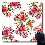 NOWCustom Oblong Mousepads Spring Red Roses Splash