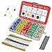 3mm Diffused LED Diode Assortment Kit - Pack of Assorted Color LEDs and Resistors (1000 pcs) - Red, Green, Yellow, Blue and White Light Emiting Diode Indicator Lights from Plusivo