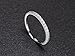 EAMTI 2mm 925 Sterling Silver Wedding Band Cubic Zirconia Half Eternity Stackable Engagement Ring Size 3-13