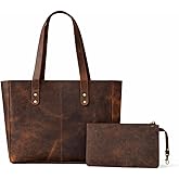 Genuine Soft Buffalo Leather Tote Bag Elegant Shopper Shoulder Bags by Lust Leather Rustic Brown
