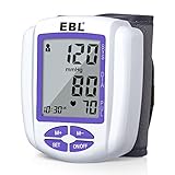 EBL Automatic Wrist Blood Pressure Monitor, Large LCD Display, 4 User Mode with Blood Pressure Cuff and Storage Case - FDA Approved