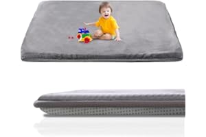 BabyAlly Baby Play Mat 50" X 50",Premium Thick Foam Crawling Mat,Thicken Soft Baby Play Mats for Floor,Non-Slip Cushioned Baby Playmat for Infants, Babies, Toddlers,Mat for Living Room(Dark Gray)