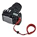 TECH-P Braided 550lb (250kg) Paracord Adjustable Camera Wrist Strap / Bracelet for Cameras, Binoculars, And Other Stuff (Red)