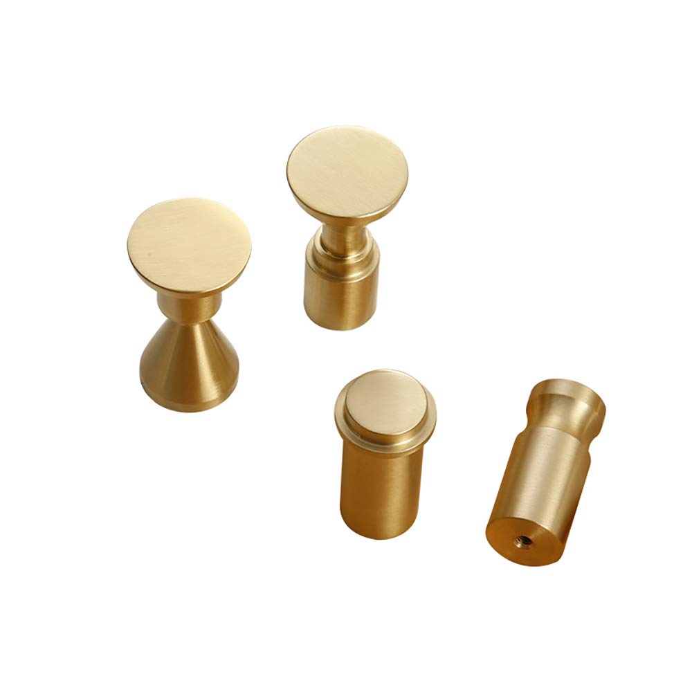 Boxonly 30x52x16mm Golden Door Windows Clothes Hook Cabinet Knobs, Solid Brass Handles and Pulls for Chest of Drawers Furniture Cupboard Dresser Wardrobe Door, 4Pcs