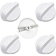 WB03T10282 Gas Stove knob White for GE Surface Burner Control Assembly, Compatible Replaceable PS2321074,AP4345833,1461063（5 Pack）