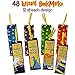 Wizard Party Favors - 12 Boxes Harry Potter Bertie Botts Every Flavour Beans, 12 Wands, 48 Bookmarks (4 Styles), 20 Lightning Bolt Scar Tattoos - Great for Birthday and Theme Party Prizes