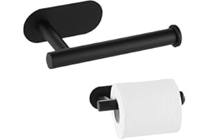 Ugotit Toilet Paper Holder, 304 Stainless Steel No Drill Adhesive Rustproof Wall Mount Paper Towel Holder for Bathroom & Kitc
