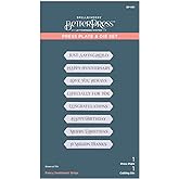 Spellbinders Fancy Sentiment Strips BetterPress Press Plate, Metal