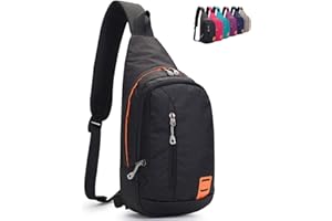 Peicees Small Sling Backpack Waterproof Unisex Shoulder Bag Chest Crossbody Daypack